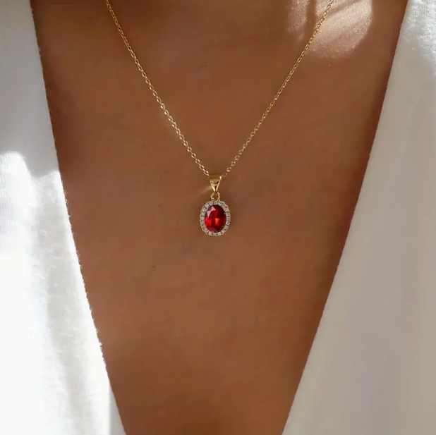 Rhinestone Decor Clavicle 21K Chain Necklace