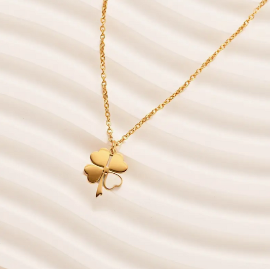 Four-Leaf Clover 21K Gold Pendant Necklace