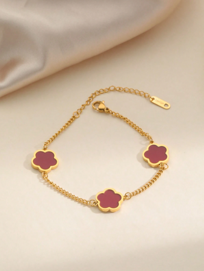 Elysian Blossom 21K Gold Bracelet Collection