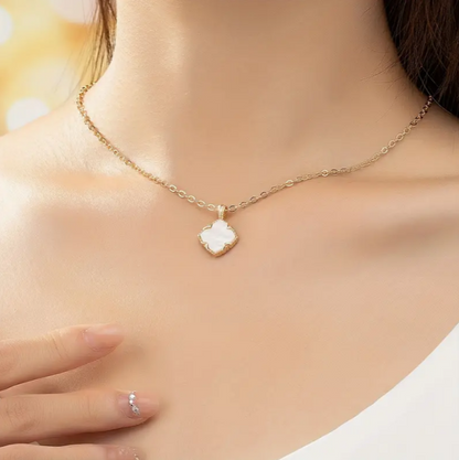 Charm Fashion Simple Acrylic Geometric Ladies 21K Gold Pendant Necklace