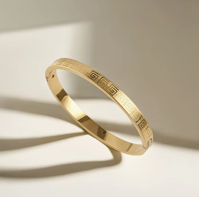 Golden Maze Elegance 21K Gold Bangle